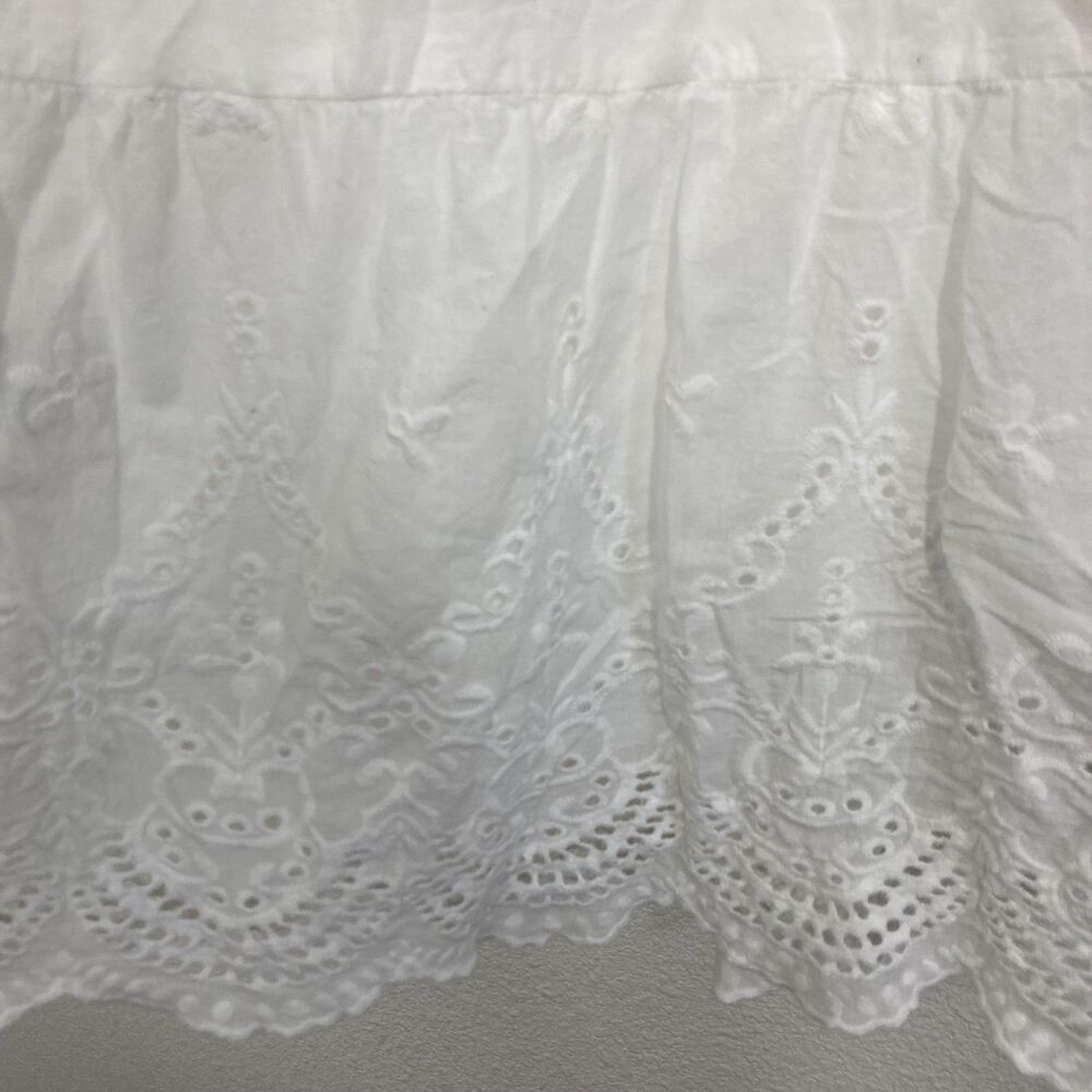 Sun Dress Summer Boho White Floral SHEIN Womens XL Lace Puff Sleeve V Neck Swing - Picture 5 of 16